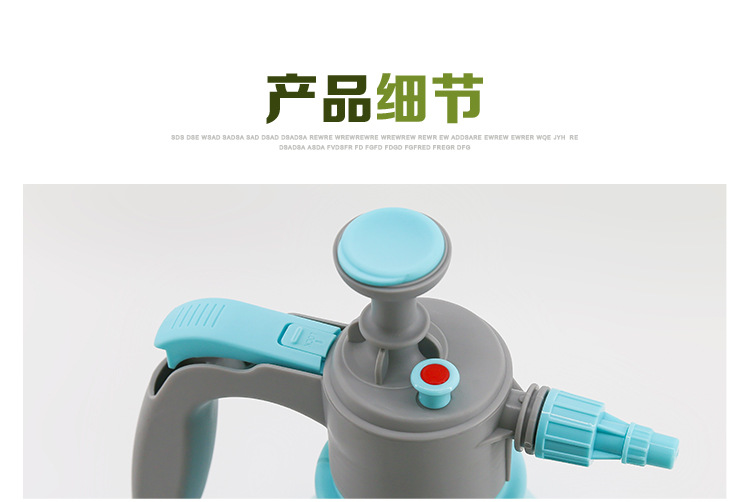 Watering can, manual pneumatic thickened dark green 3L large sprayer, watering can, gardening tool pic 2