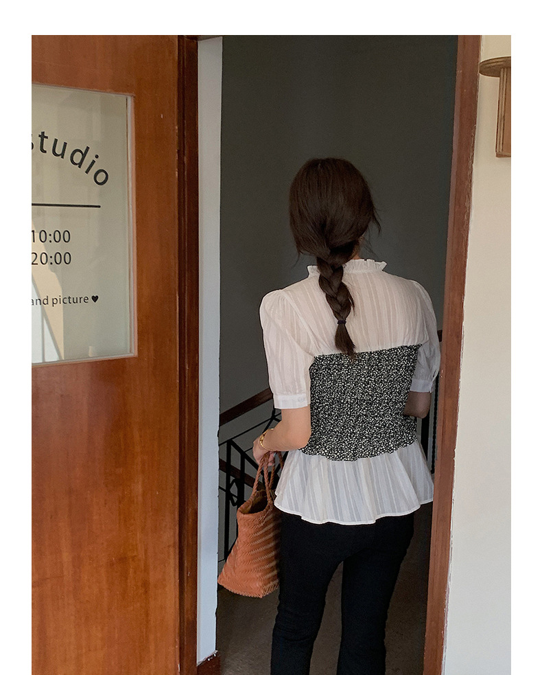 【复活款】法式复古V领碎花短款上衣夏季新款衬衫设计感小众Q1082详情23