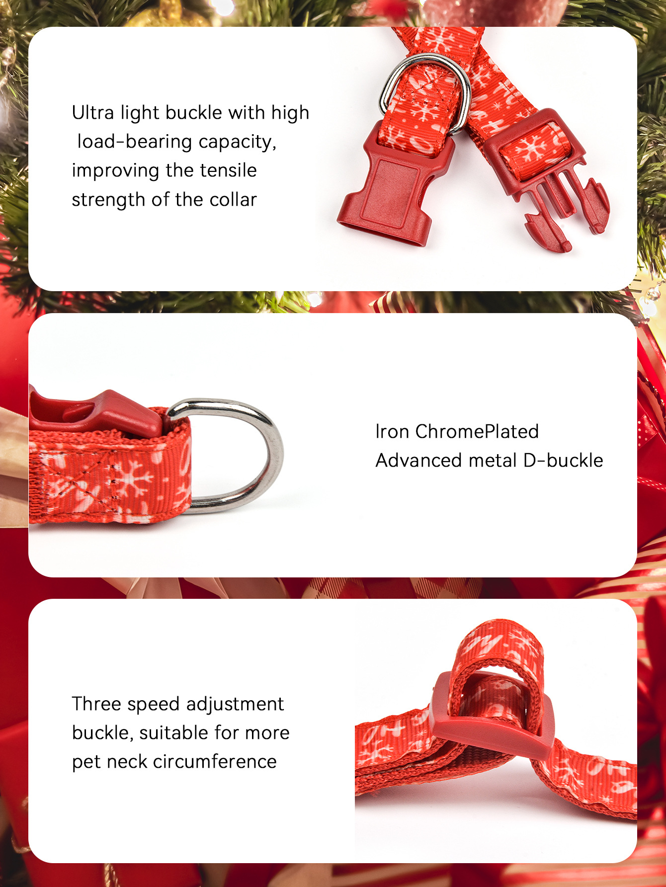 跨境新款宠物用品圣诞节系列猫咪宠物狗狗项圈圣诞宠物狗脖圈详情8