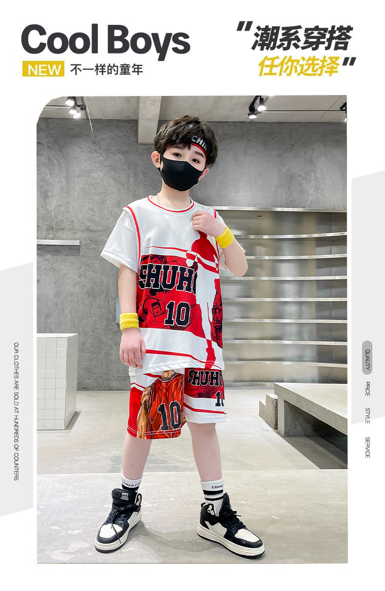 儿童装男童夏装男童篮球服网眼速干套装夏季中大童运动演出服装详情13