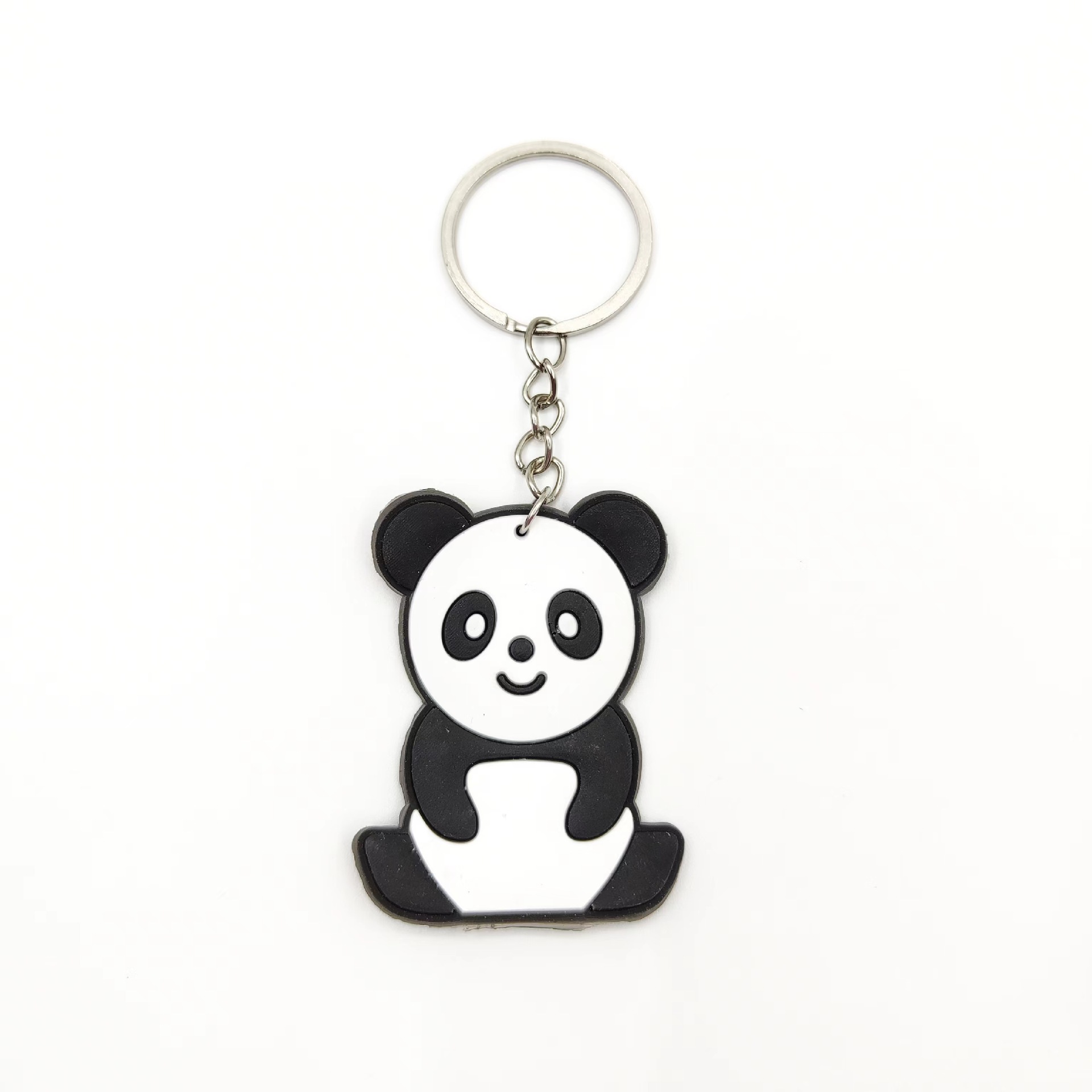 PVC熊猫钥匙扣可爱卡通中国风儿童钥匙圈车挂件配饰小礼品批发详情4