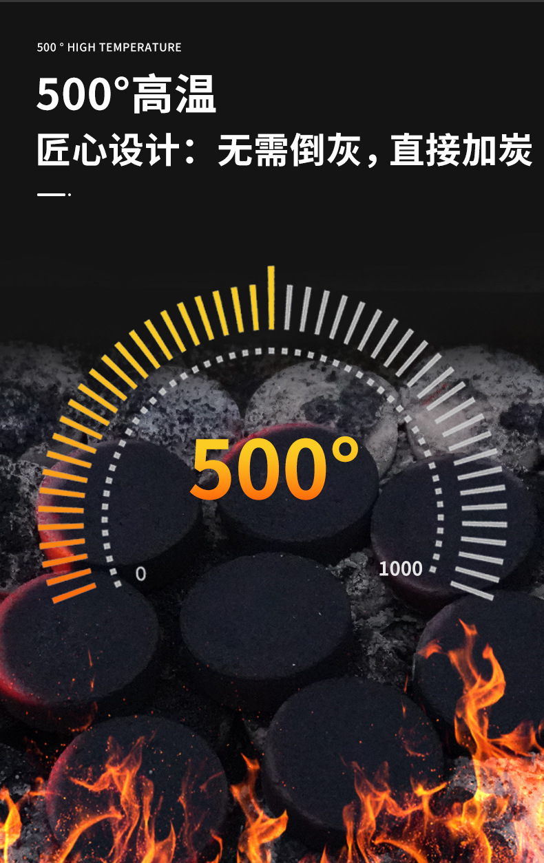 一次性烧烤炉户外家用便携式折叠露营烧烤木炭碳烤炉小型烧烤架详情9