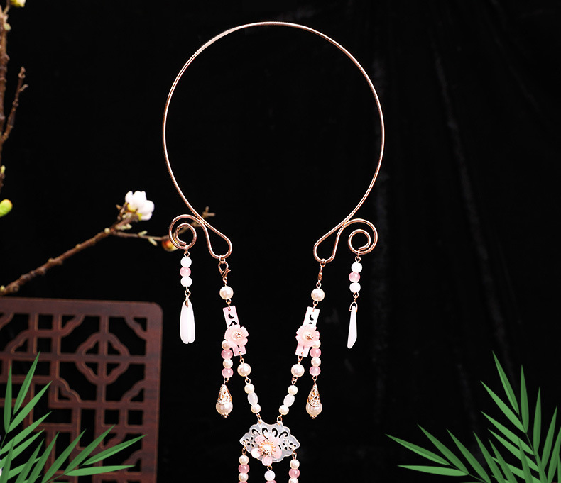 In stock: Ancient style necklaces, Ming-style Hanfu accessories, tassel pendants, ancient costume jewelry, and retro accessories for girls pic 2