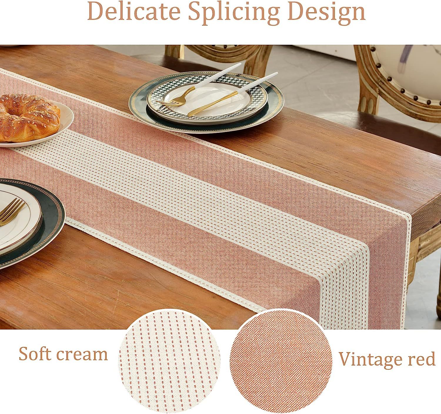 Cross-border factory direct supply table flags, American color-blocked striped tablecloths, Nordic coffee tables, long bed flags, shoe cabinet flags, tea flags pic 37