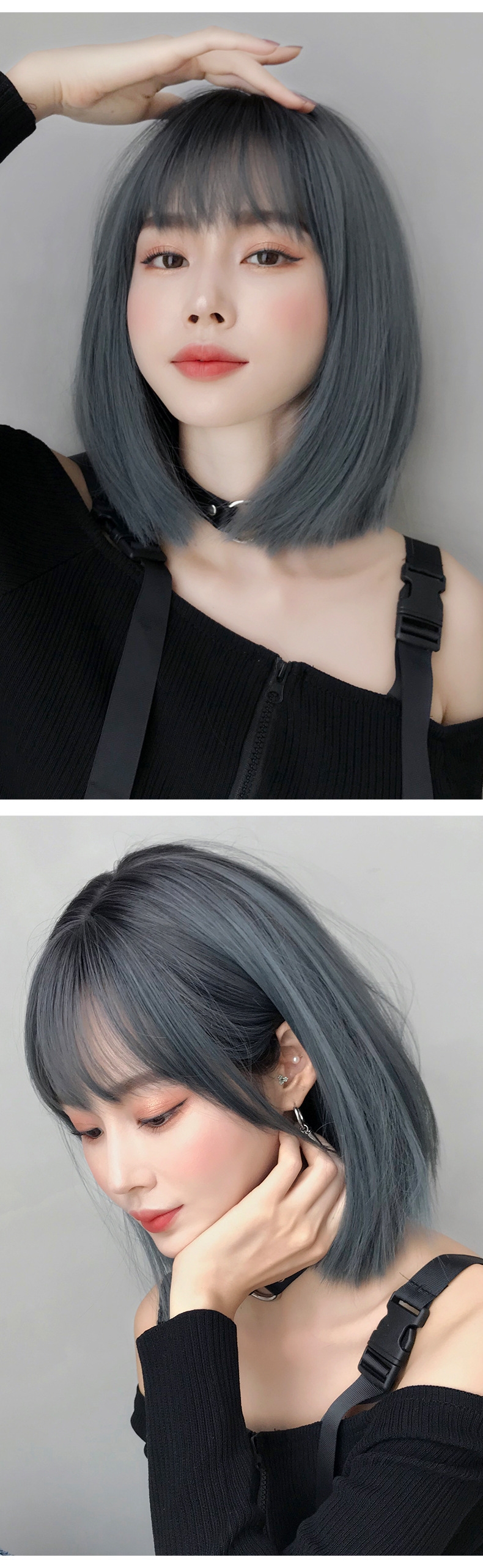 Wholesale wig for women, Japanese-style air bangs, bobo headwear, fashionable shoulder-length bangs wig headwear wholesale pic 9