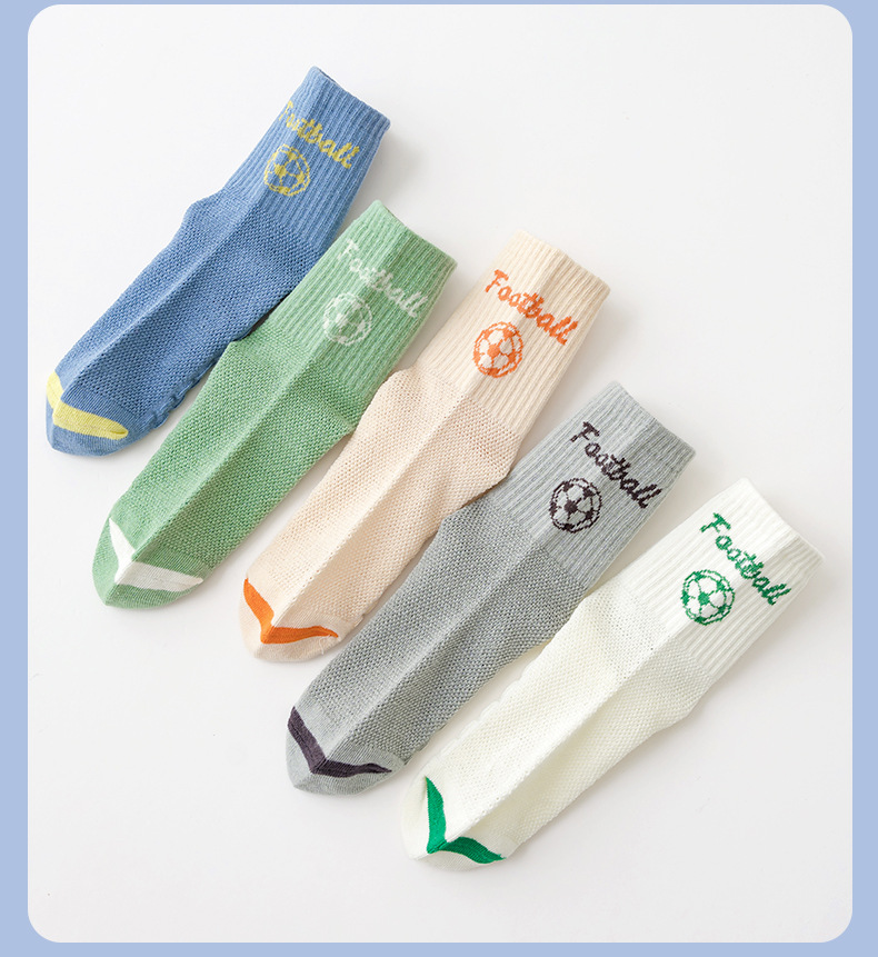 Calcetines stand one piece para niños calcetines primavera verano para niños calcetines de algodón calcetines de manga media calcetines deportivos para niños y niñas malla transpirable color sólido calcetines de moda one piece para niños pic 15