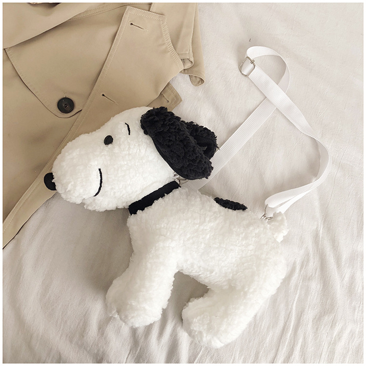 创意狗狗公仔玩偶毛绒包包女斜挎包 韩版ins少女心毛毛可爱卡通包详情21