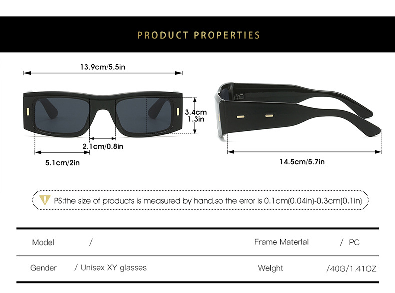 New square-framed sunglasses, European and American fashion square ins style, unisex personalized sunglasses, cross-border eyewear wholesale pic 5