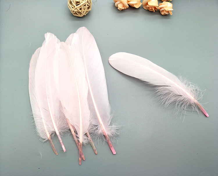 High-quality goose feathers, hard and fluffy, wholesale in stock, DIY colorful feathers, wedding decoration materials, white goose feathers pic 36