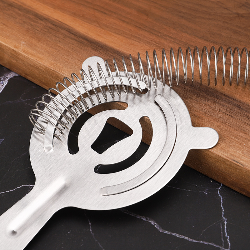 A 9-piece stainless steel cocktail shaker, cocktail shaker and mixing tool set with a bamboo base for storage pic 21