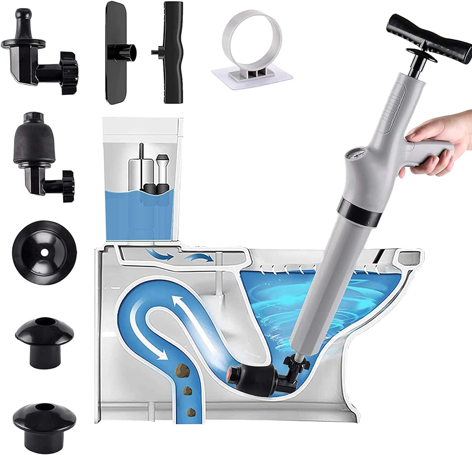 9合1空气柱塞适用于马桶马桶柱塞排水柱塞高压厨房浴室排水管浴缸详情3