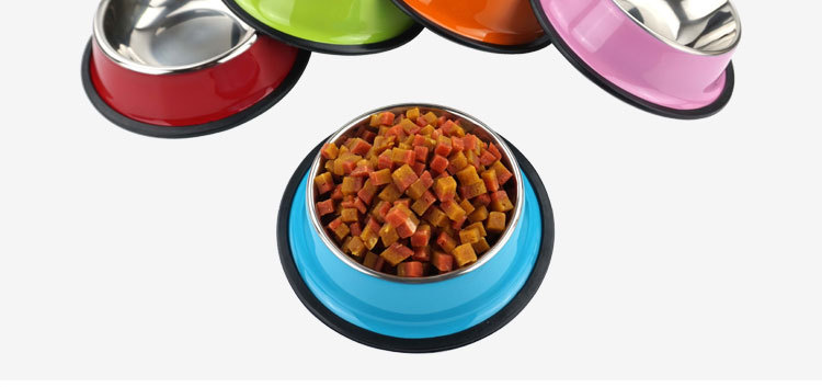 Pet supplies, wholesale of pet supplies, cat bowls, dog basins, colored spray-painted pet bowls, stainless steel dog bowls, anti-slip single bowls for dogs and cats, food bowls pic 8