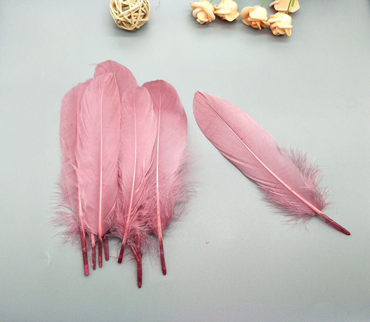 High-quality goose feathers, hard and fluffy, wholesale in stock, DIY colorful feathers, wedding decoration materials, white goose feathers pic 41