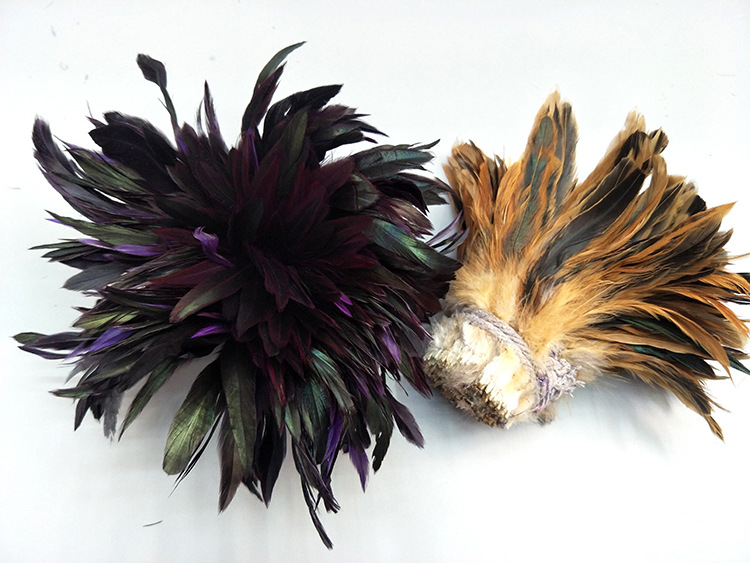 Colorful Feather 5-7 Ziyong Colorful Chicken Feather DIY Mask, Cat Toy Stick toy accessory Feather toy pic 24