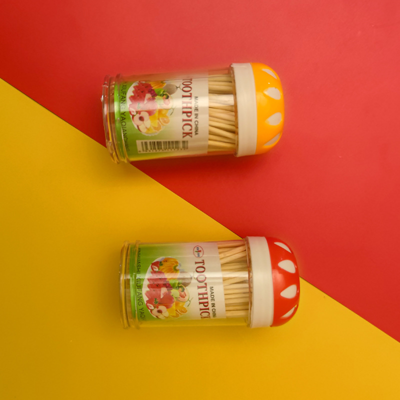 12瓶装一次性双头牙签雪花牙签筒 竹制牙签 地摊货源一元二元批发详情15