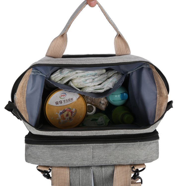 妈咪包 升级版多功能双肩包韩国ins大容量可折叠婴儿床便携旅行包详情17