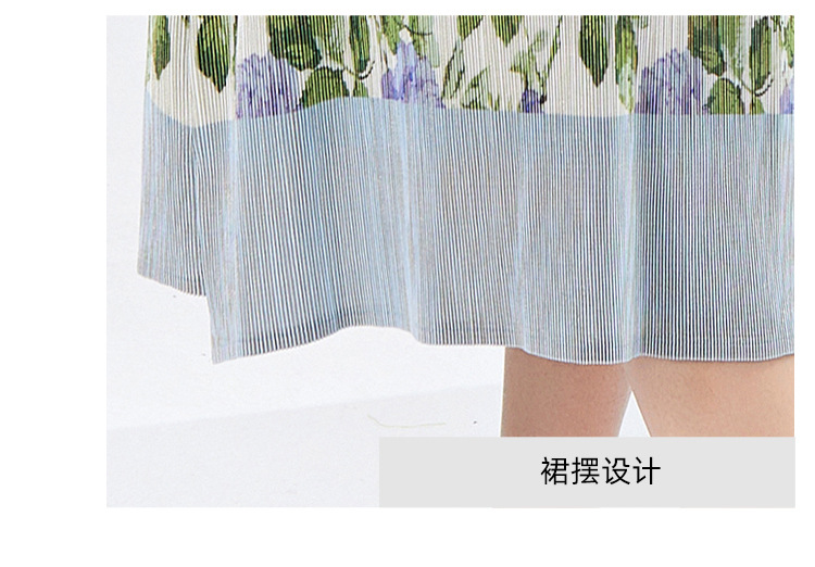 A new Chinese-style, retro, slit, mid-length, elegant and stylish dress for summer women with a modified version of the national trend pic 23
