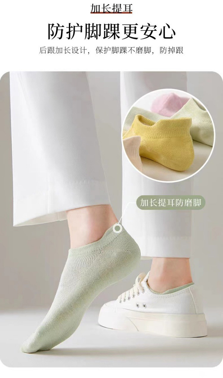 袜子地摊一件代发诸暨袜子女夏天薄款网眼短筒袜春夏季女士不掉跟船袜批发一件代发详情2