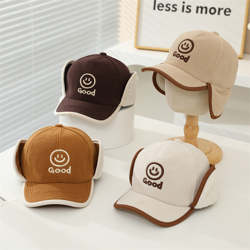 儿童帽冬男童毛呢加绒护耳雷锋帽宝宝鸭舌帽保暖棒球帽韩版学生潮详情3