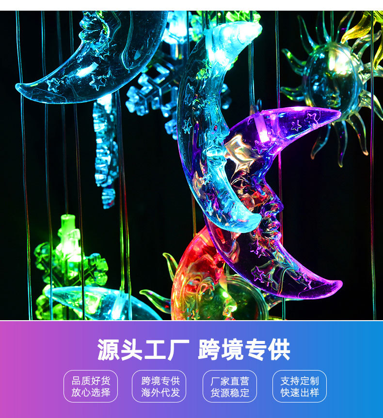 厂家直销太阳能风铃灯 蝴蝶蜻蜓蜂鸟吊饰灯 庭院景观灯详情6