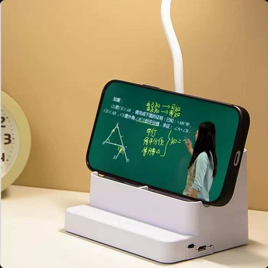 USB charging pen holder, desk lamp, three-source touch switch, LED bedside lamp, mobile phone stand, gift, advertisement, printing pic 4