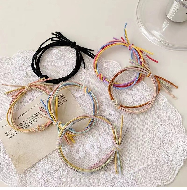 Basic hand-tied hair bands, hair ties, headwear, fairy forest style super fairy headwear, female Internet celebrity Instagram simple leather band pic 3