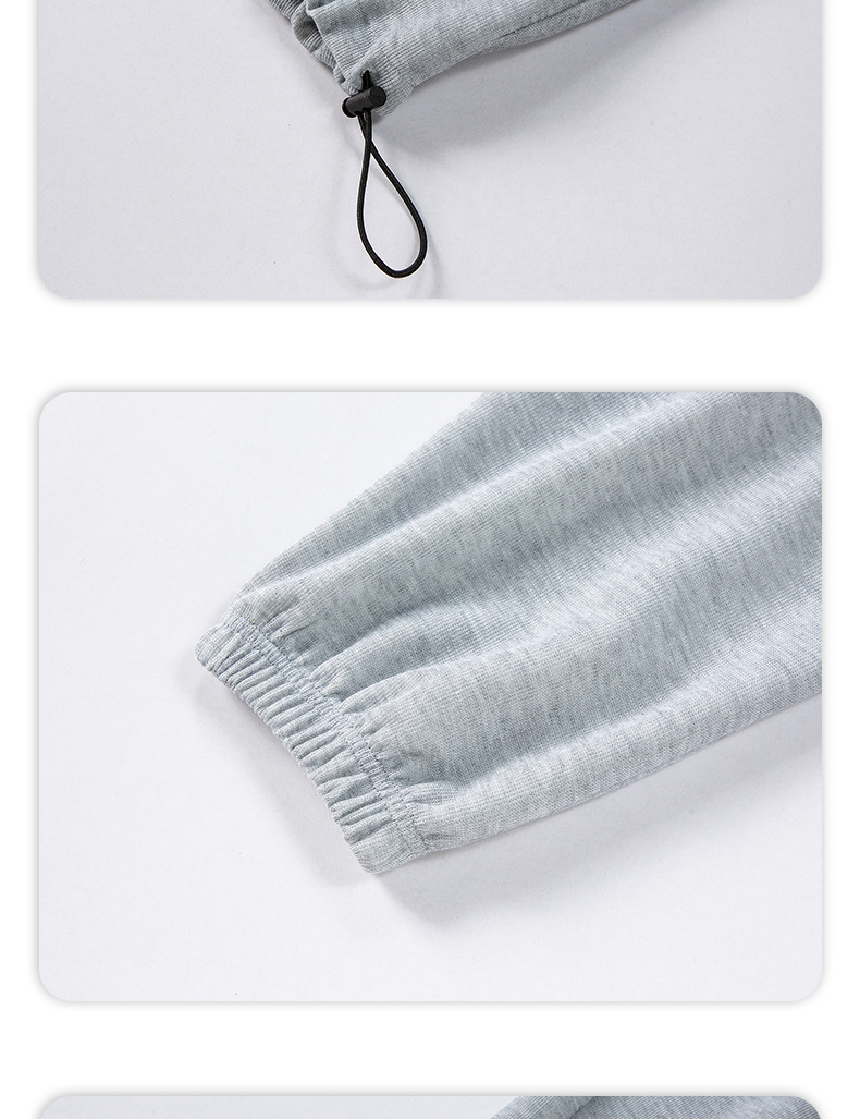 2022 Autumn new collection: Solid-color knitted sweatpants for men, drawstring tapered casual pants, threaded fabric sports pants for men pic 16