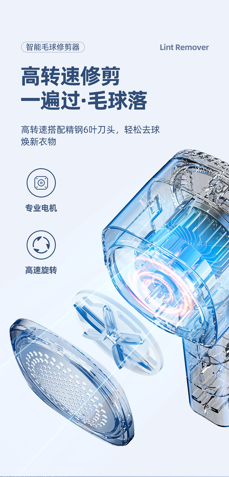 新款USB充电毛球修剪器剃毛器除毛机宿舍家用衣物毛衣毛球修毛器详情4