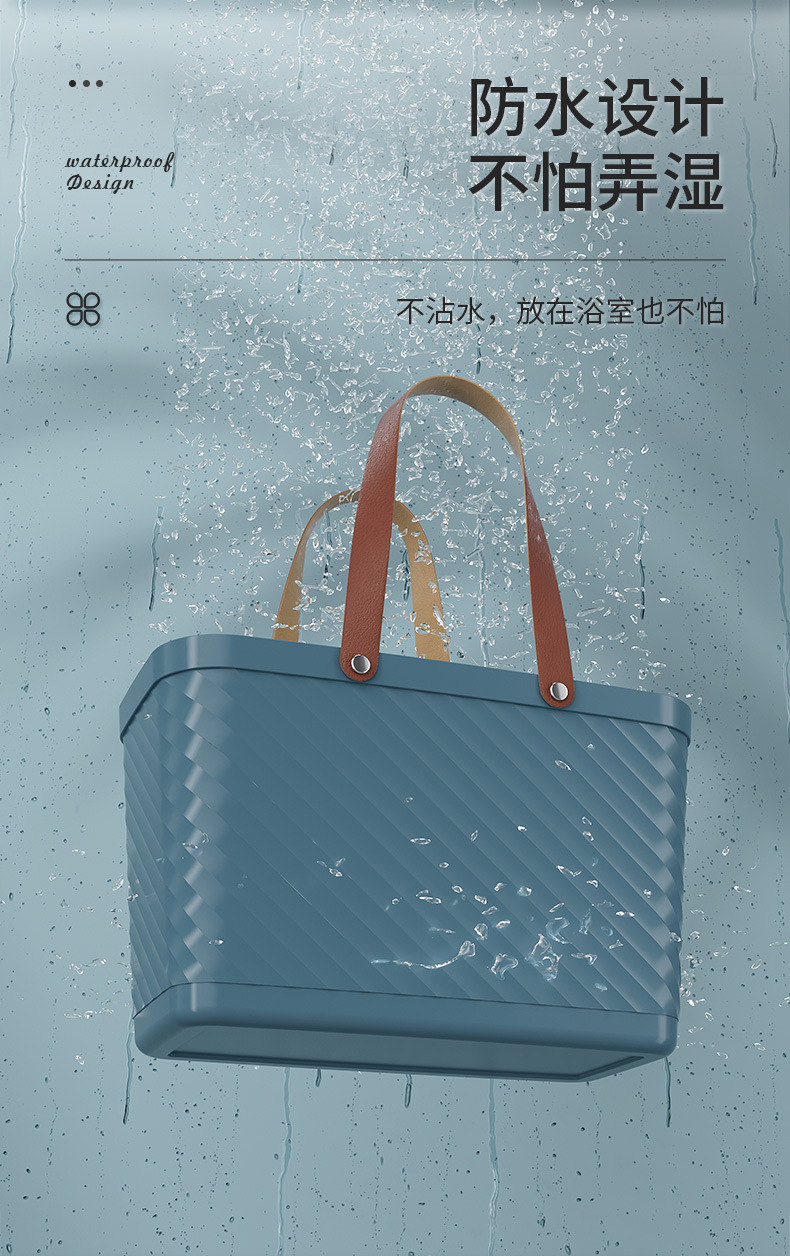 户外野餐篮子塑料日式手提收纳篮洗衣篮便捷式购物置物篮收纳筐子详情9