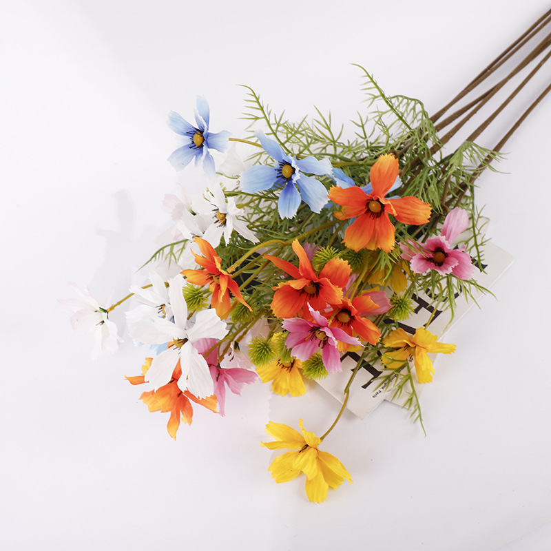 厂家直销仿真小雏菊5头洋甘菊荷兰菊仿真花假花拍摄道具装饰摆件详情4