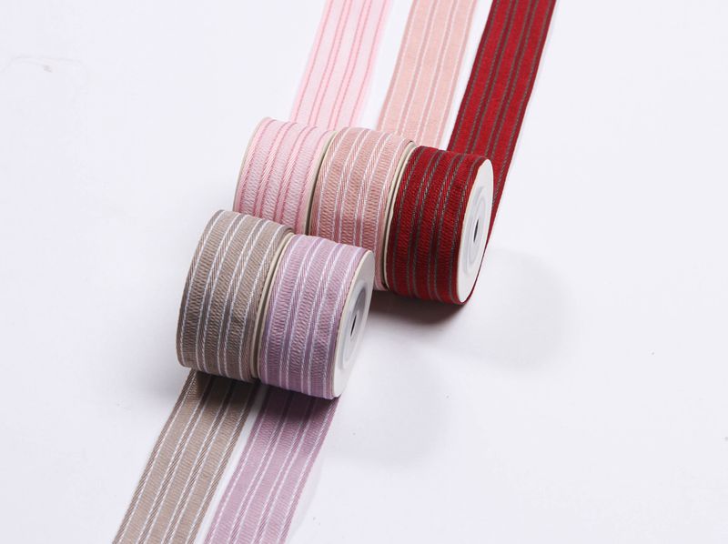 Korean version striped bright silk ribbon DIY handmade bow hair accessory, flower gift packaging ribbon, top hat shoelaces pic 5