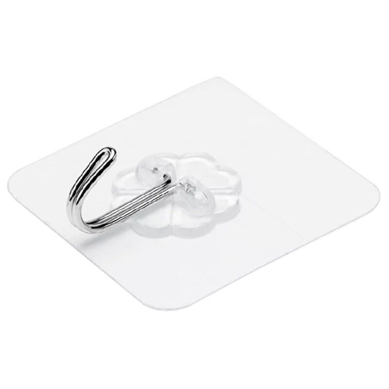 Seamless transparent hook wall-mounted, 6cm no-drilling adhesive hook, strong wall adhesive, nail-free small hook manufacturer pic 3