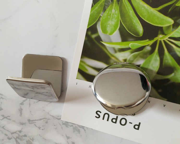 Stainless steel unbreakable small mirror, portable double-sided makeup mirror, diy logo engraving, 2022 new style mirror pic 9