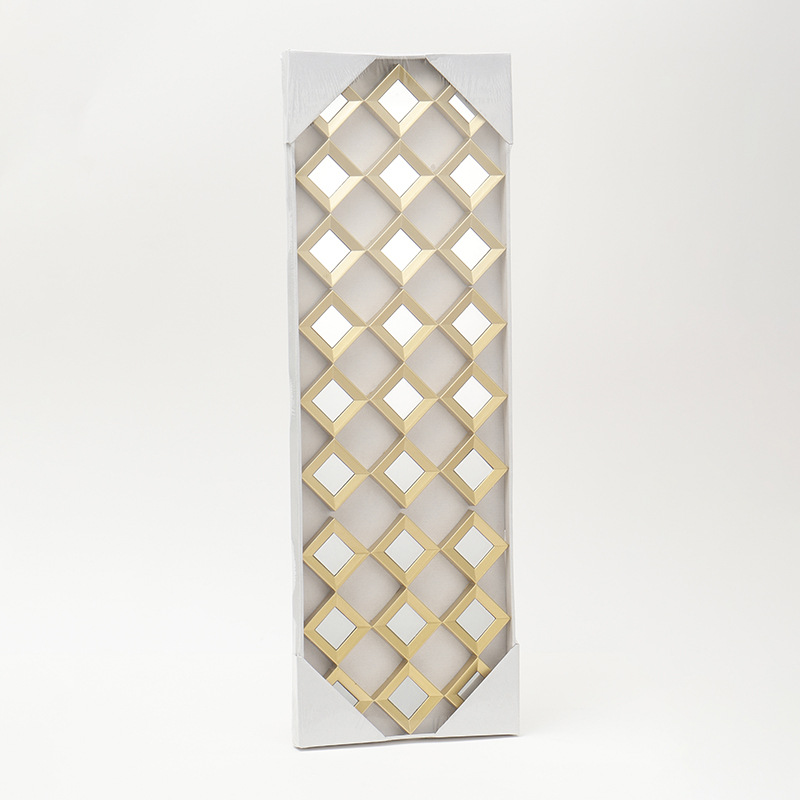 新款现货三连装饰小镜创意菱形居家装饰镜贴墙艺术拼接组合创意镜详情2