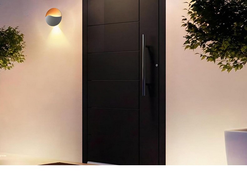 Household waterproof round wall lamp, modern and simple led dimming ceiling light, corridor staircase light, villa garden wall-washing light pic 6