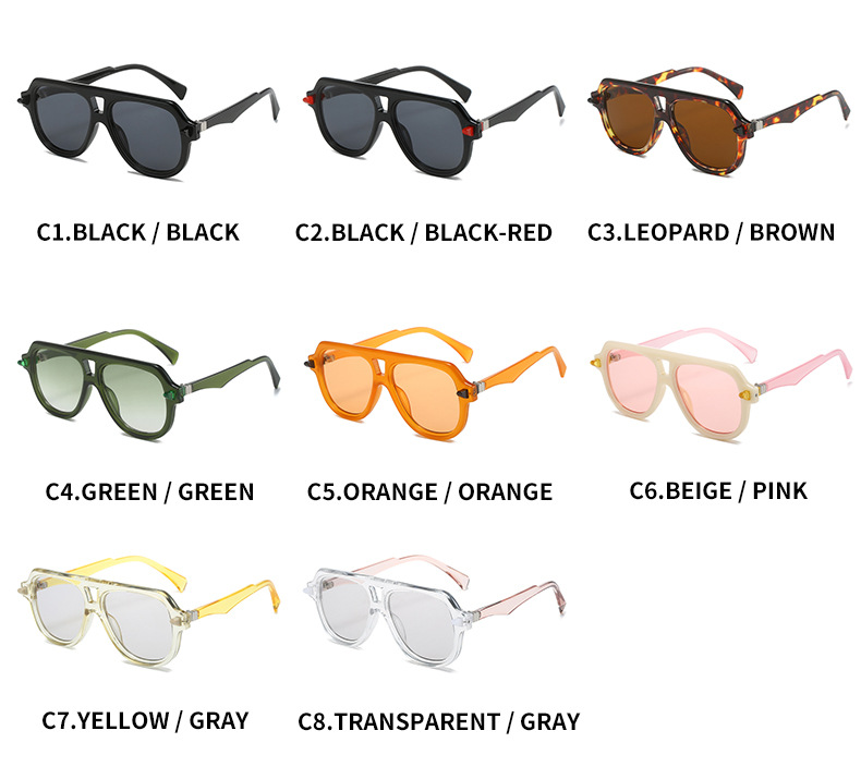 跨境新款大框墨镜欧美时尚男女蛤蟆镜简约复古款派对潮拍太阳眼镜详情6