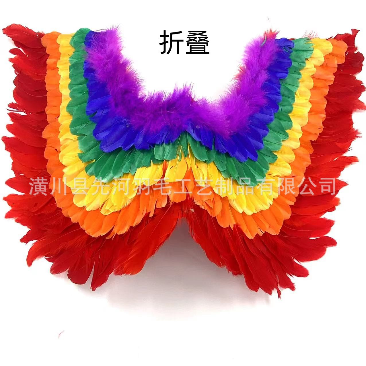 Rainbow-colored butterfly feathers angel wings Halloween Carnival Feather wings stage performance Auto show fashion show pic 8