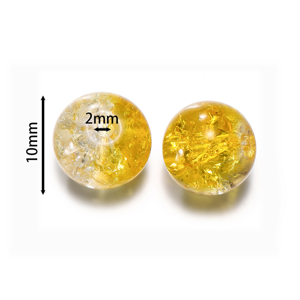 10mm ice-cracked glass beads, round beads, loose beads, diy handcrafted bracelet, beaded jewelry accessories, bracelet accessories pic 11