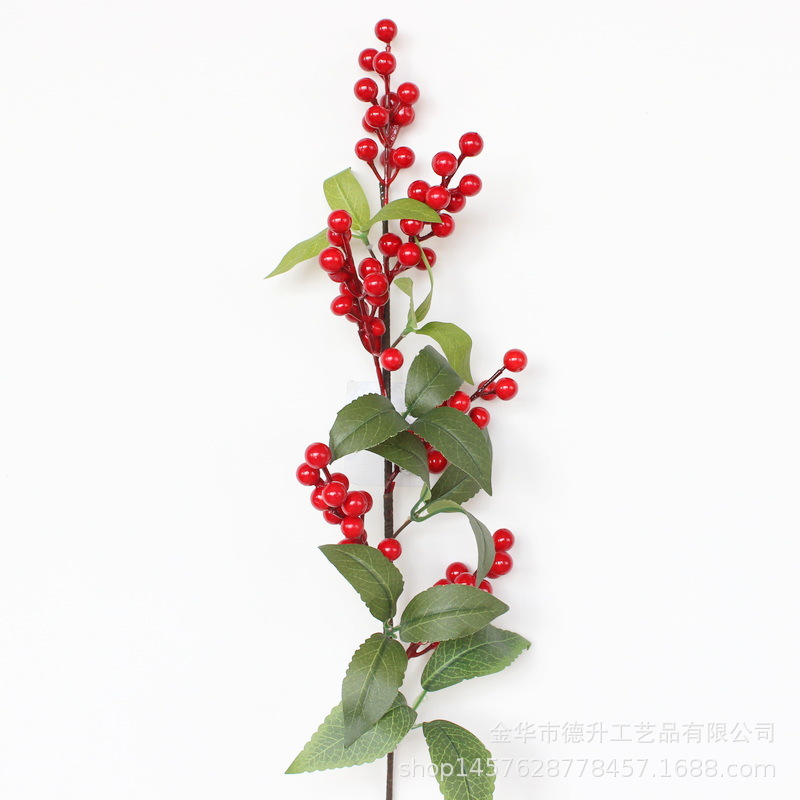 Desheng 2022 New Year Simulation Flower Art, New Year Decoration Flower Arrangement, Money Fruit, Winter green Fruit, Housewarming gift pic 21