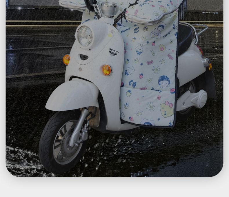 电动摩托车挡风被冬季加绒加厚秋冬挡风被冬款围脖保暖电动车冬季详情16