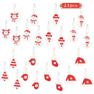跨境专供新款姜饼人圣诞树挂饰 十二款厂家直销 圣诞场景布置挂件详情2