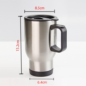 【14oz银色汽车杯】热转印汽车杯 车载杯不 锈钢双层汽车杯 批发详情1