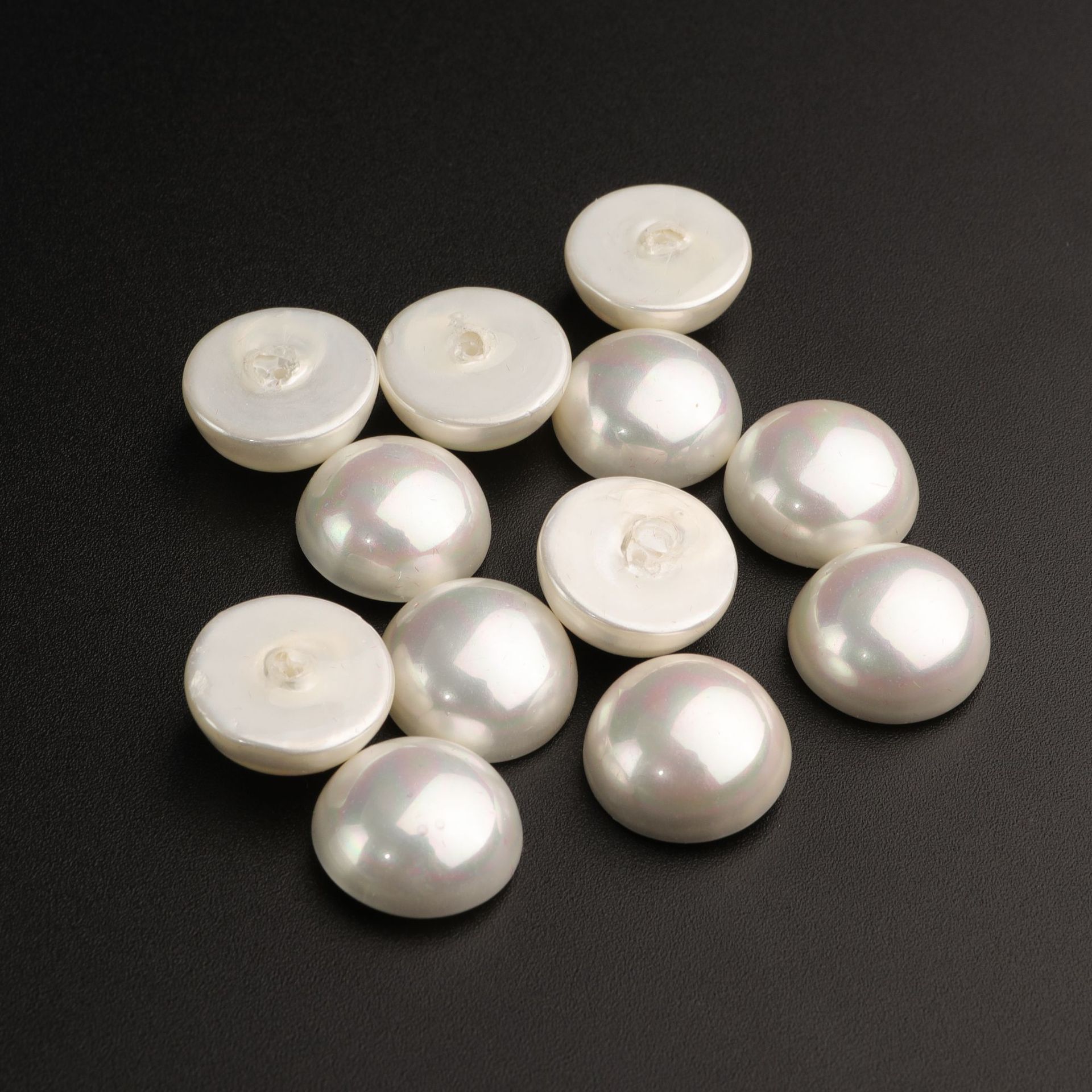 Factory direct supply of large quantities of shells and pearls, 8-20mm in various colors, half-hole shells and pearls, DIY jewelry accessories, loose beads wholesale pic 4