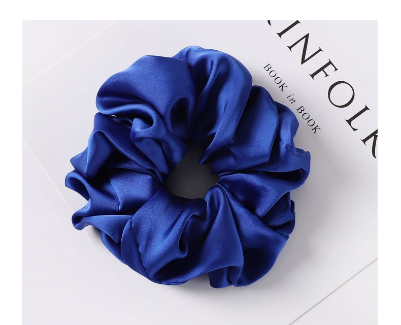 Wholesale French satin large intestine hair band, Korean style ins solid color fabric high-end hair accessory, extra-large pig large intestine hair band pic 25