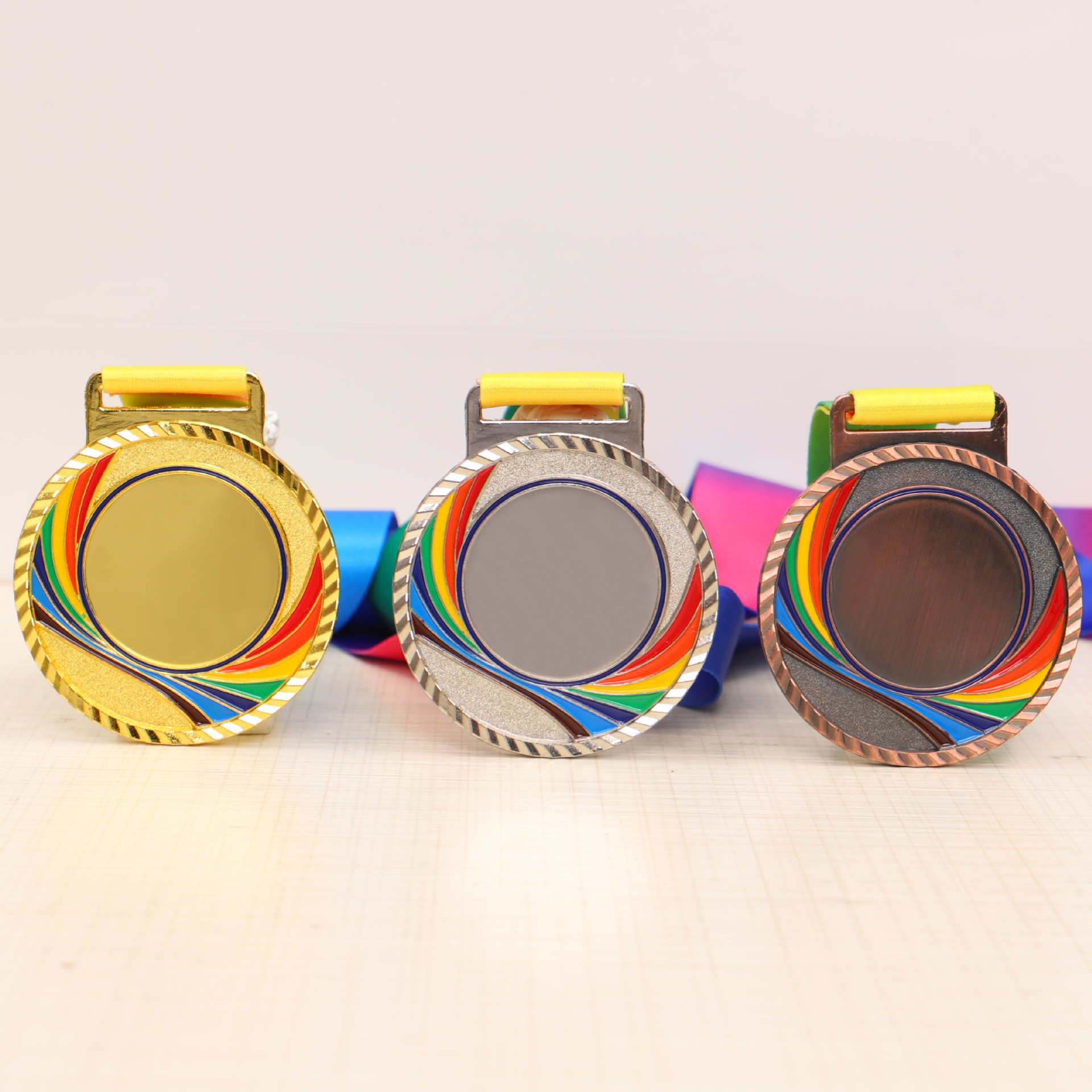 Ready-made universal metal MEDALS, marathon race wheat ear MEDALS, customized school sports meeting competition, kindergarten pic 24