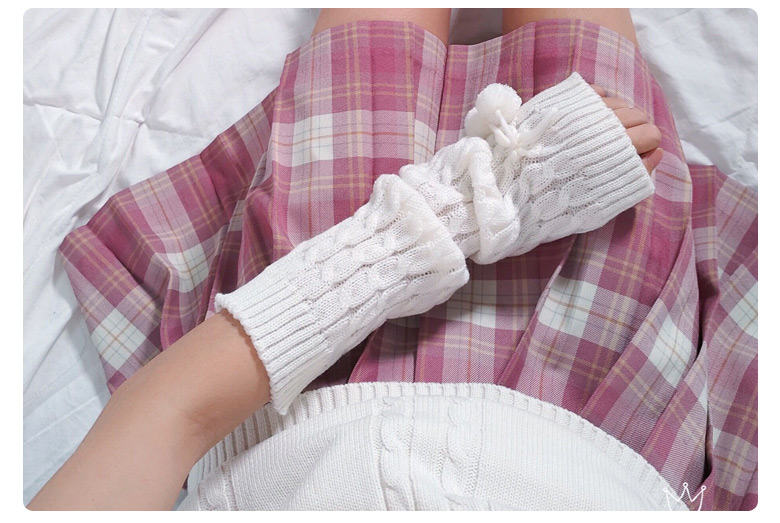 Original cute rabbit ears, fluffy hosiery, soft girl lolita, Japanese jk fur ball bow leg covers, elephant socks pic 10