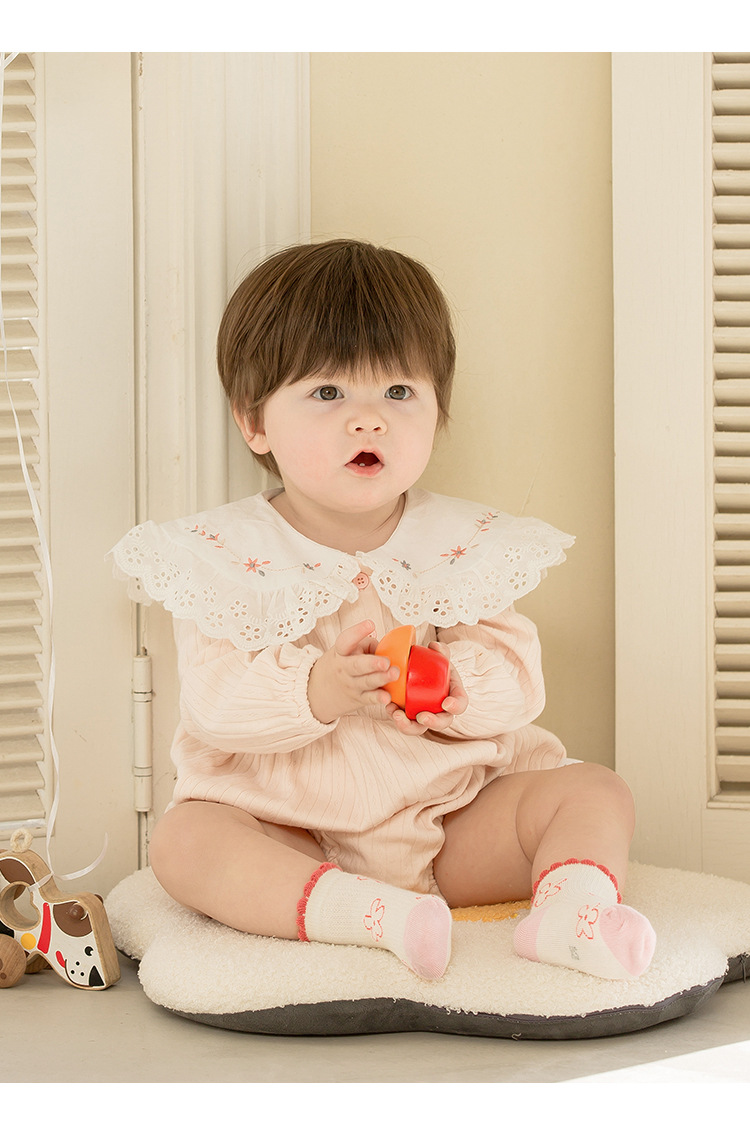 袜子地摊一件代发宝宝袜子批发夏季薄款海德花园条纹网眼袜女童精梳棉无骨新生儿袜一件代发详情19