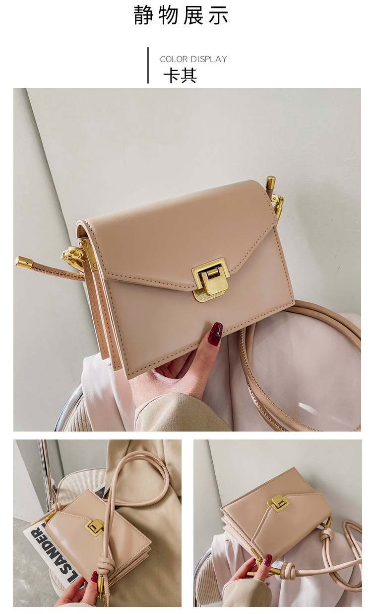 Spring and Summer new trendy and elegant bag for women, 2021 Instagram fashion single-shoulder crossbody bag, fresh solid color small square bag pic 9