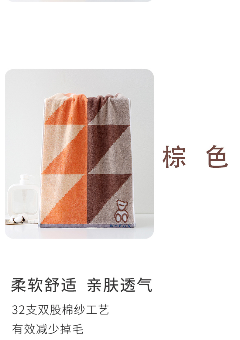 国潮婷龙小熊纯棉毛巾家用擦脸擦手全棉面巾吸水柔软不掉毛男女通用详情4
