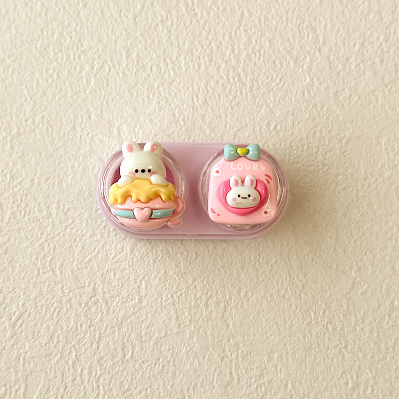 One-piece drawer-type contact lens case, beauty contact lens companion box, cute care box, compact and portable CT35 pic 23